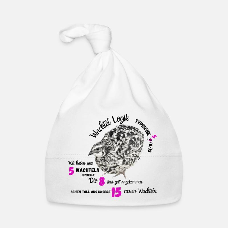 Quail - with neon numbers Organic Baby Cap
