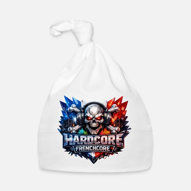 Art de crânes hardcore français Bonnet bio Bébé