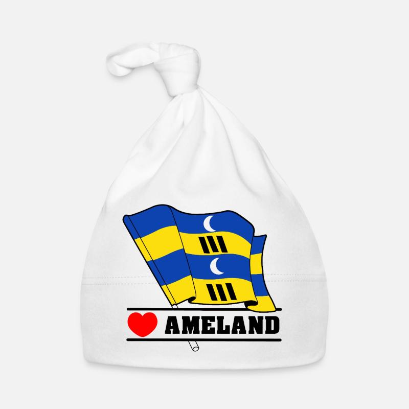 J’adore Ameland – Conception du drapeau de l’île Bonnet bio Bébé