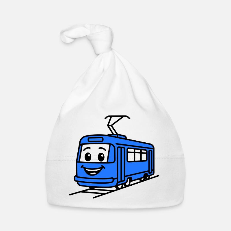 Dessin animé du tramway Bonnet bio Bébé