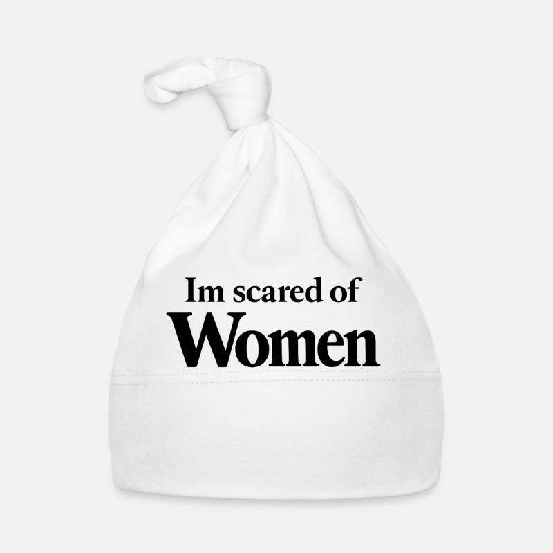 ScaredOfWomen - big print Baby Bio-Mütze