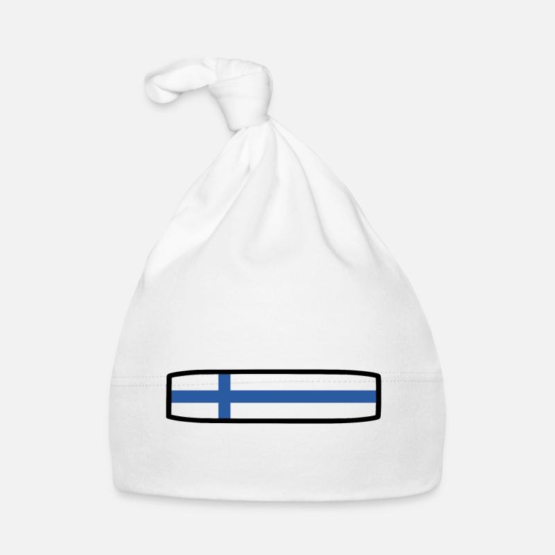 Drapeau de la Finlande Bonnet bio Bébé