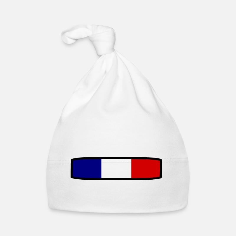 France flag Organic Baby Cap