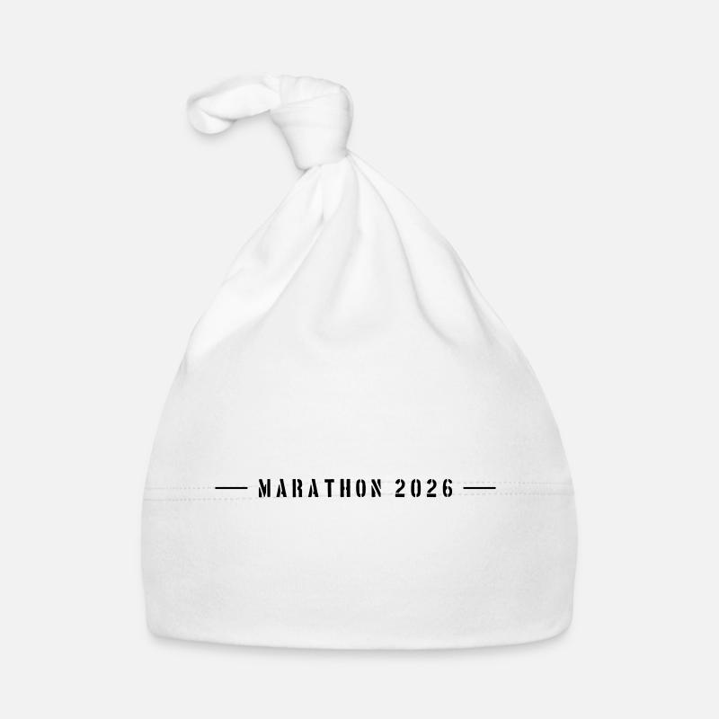 Lettrage Marathon 2026 Bonnet bio Bébé