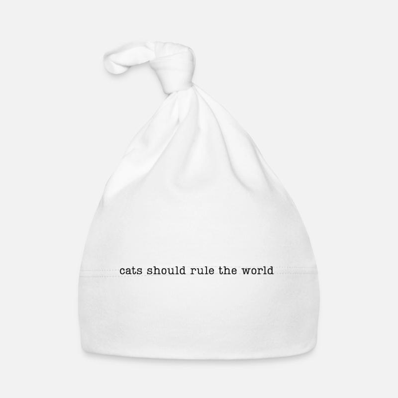Les chats devraient dominer le monde Bonnet bio Bébé