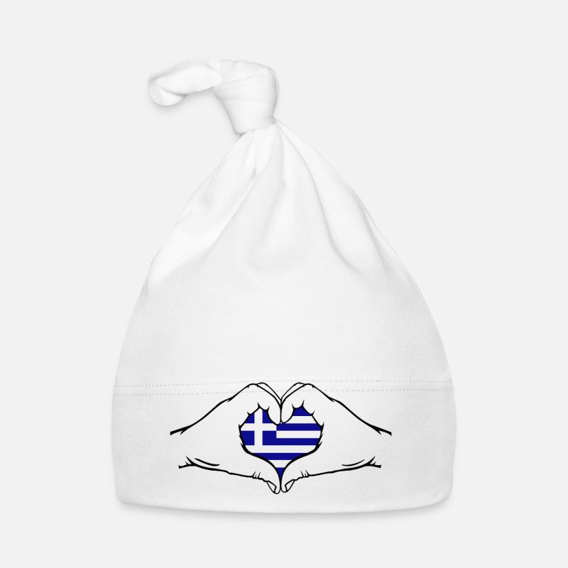 Grèce Forme de Coeur Avec Mains Bonnet bio Bébé