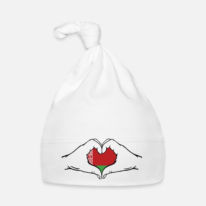 Biélorussie drapeau forme de coeur Bonnet bio Bébé