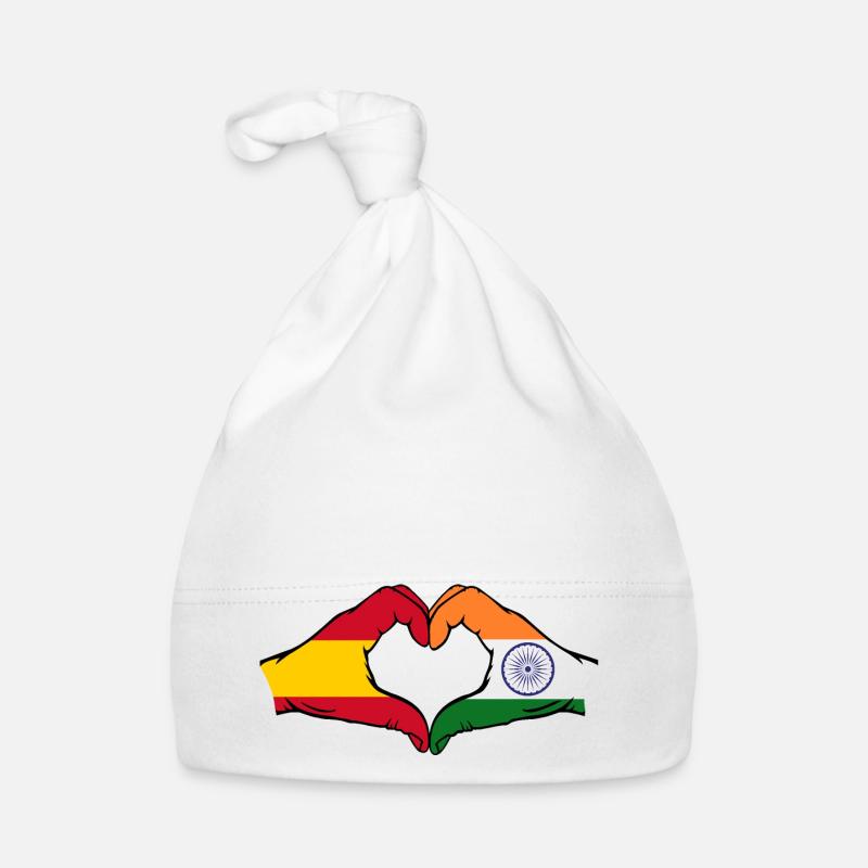 Espagne Inde mains en forme de cœur Bonnet bio Bébé