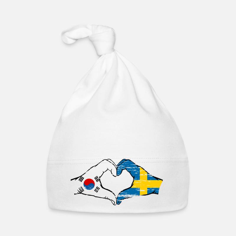 Corée du Sud Suède Mains Forme de Coeur Utilisé Bonnet bio Bébé