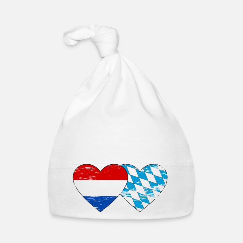 Hollande Bavaroise drapeau coeur utilisé Bonnet bio Bébé