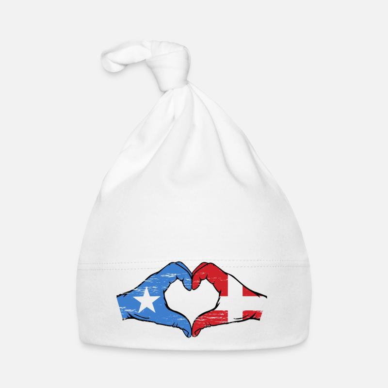 Somalie Danemark drapeau mains forme de coeur utilisé Bonnet bio Bébé
