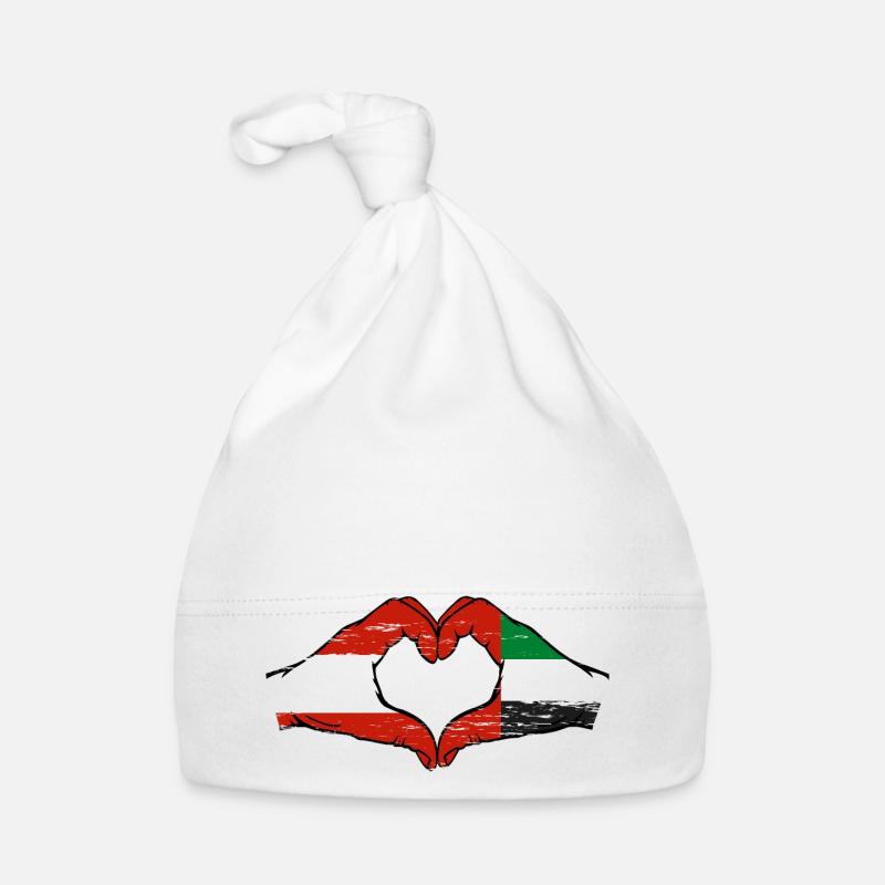 Austria United Arab Emirates Flag Organic Baby Cap