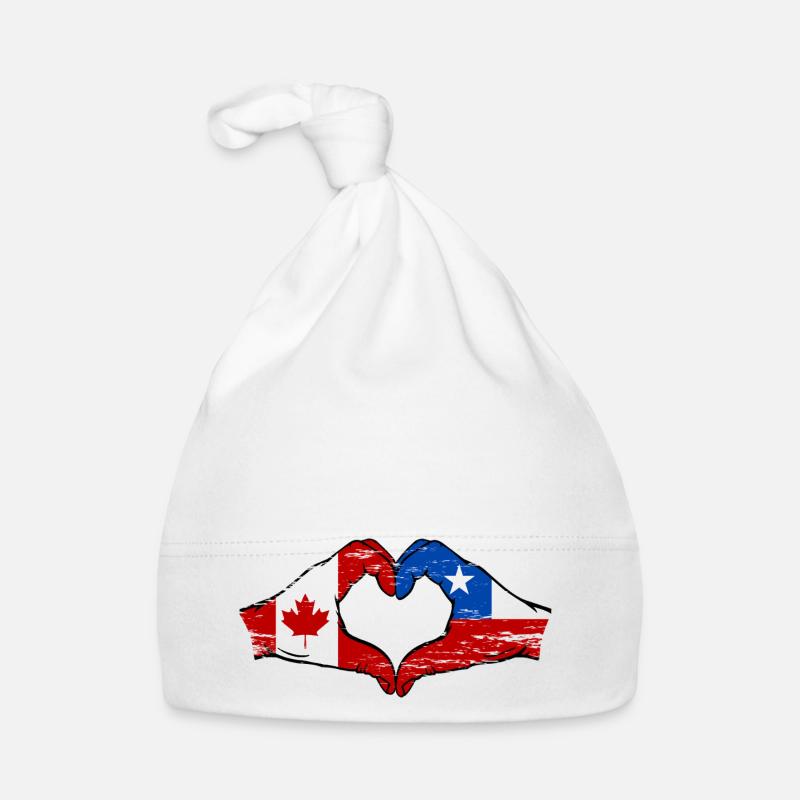 Canada Chili drapeau mains forme de coeur utilisé Bonnet bio Bébé