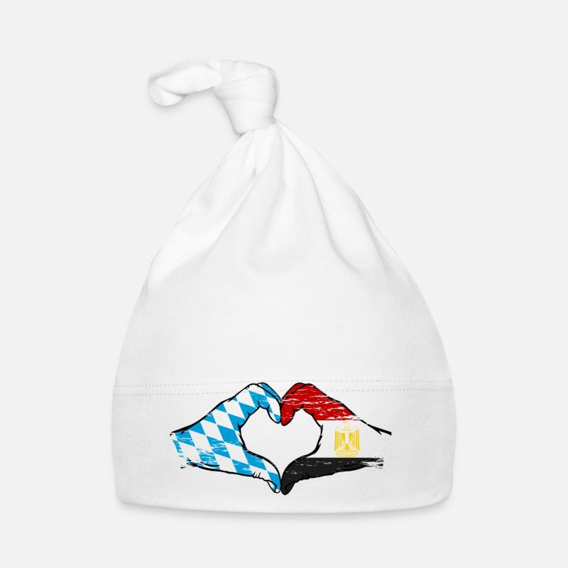 Bavière, Égypte, drapeau, aiguilles, forme de coeur utilisé Bonnet bio Bébé