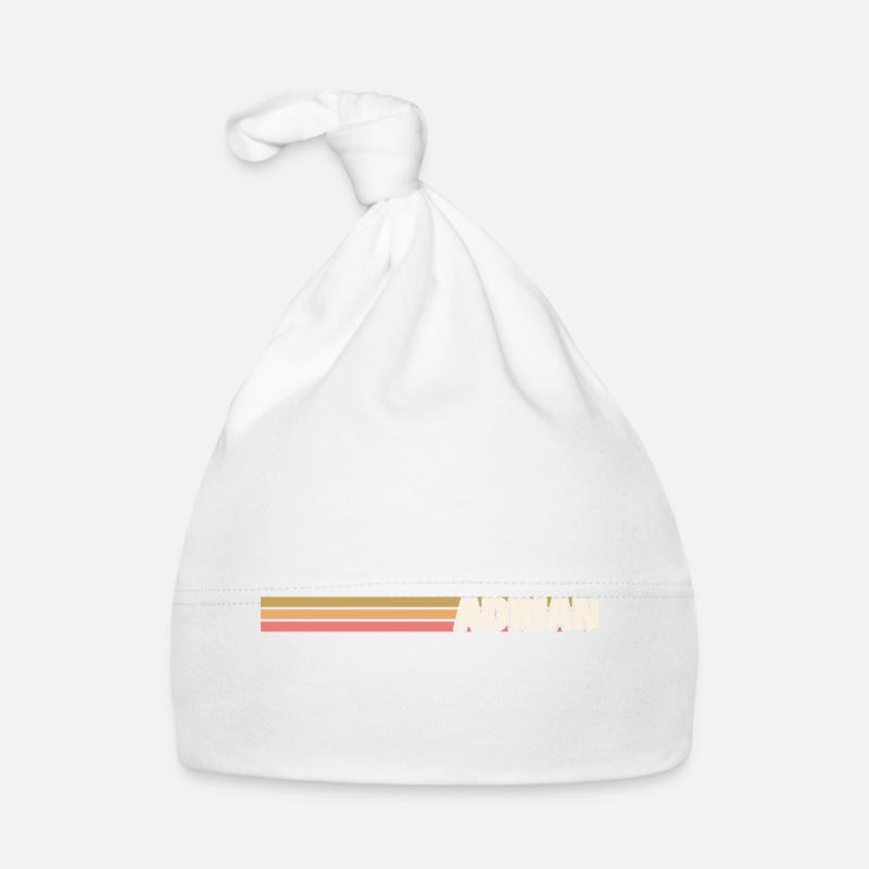 Prénom pour Adrian Style Retro Bonnet bio Bébé