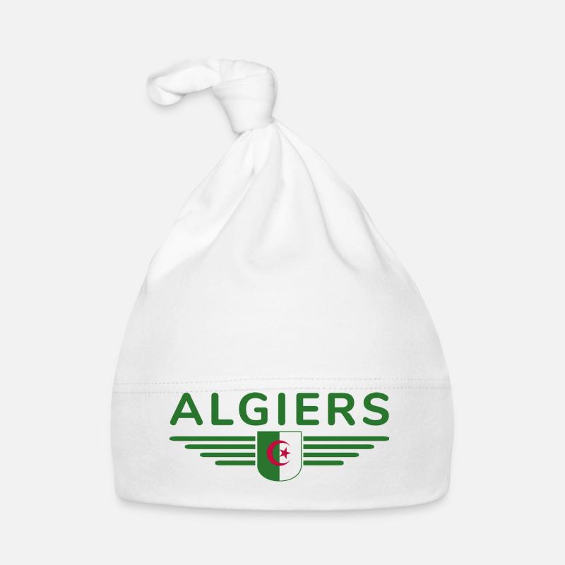 Alger Design – Capitale de l’Algérie - Bonnet bio Bébé - blanc