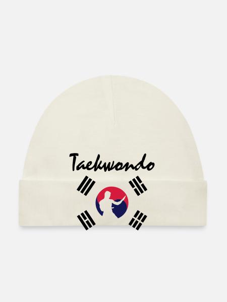 taekwondo_5 - Organic Baby Cap - white - Front