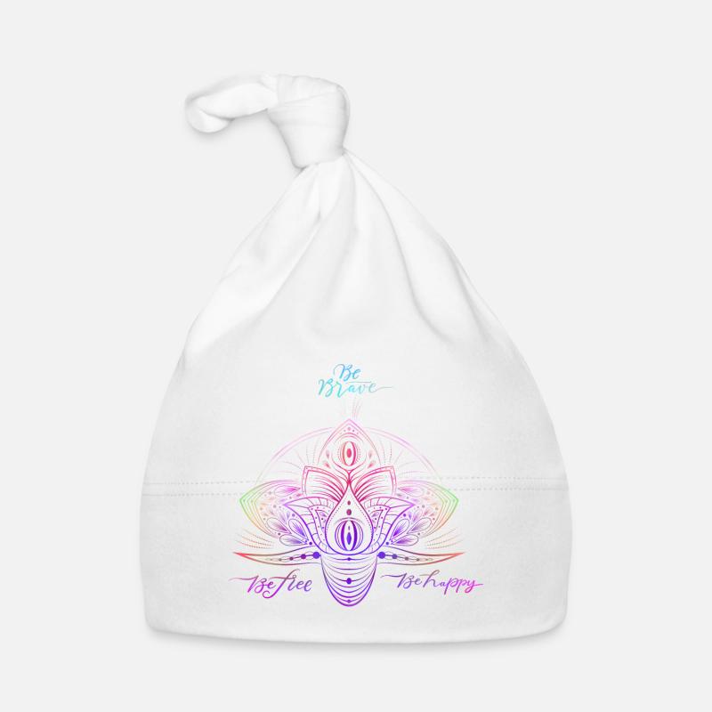Buntes Sparkle Mandala Muster Baby Bio-Mütze