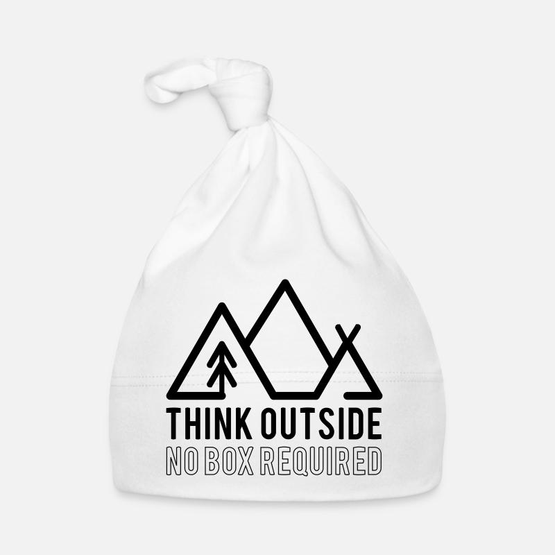 Think Outside No Box Required Quote Organic Baby Cap