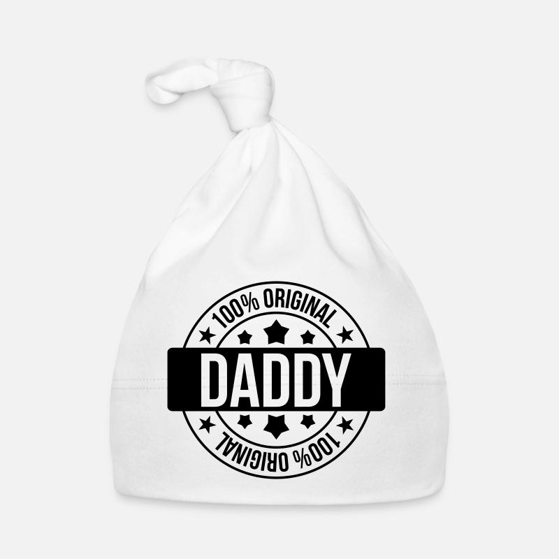 Daddy 100% Original - Bonnet bio Bébé - blanc