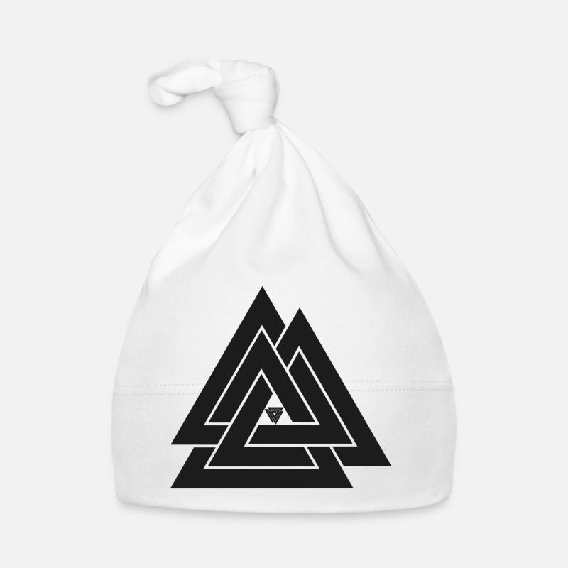 Valknut viking symbol Organic Baby Cap