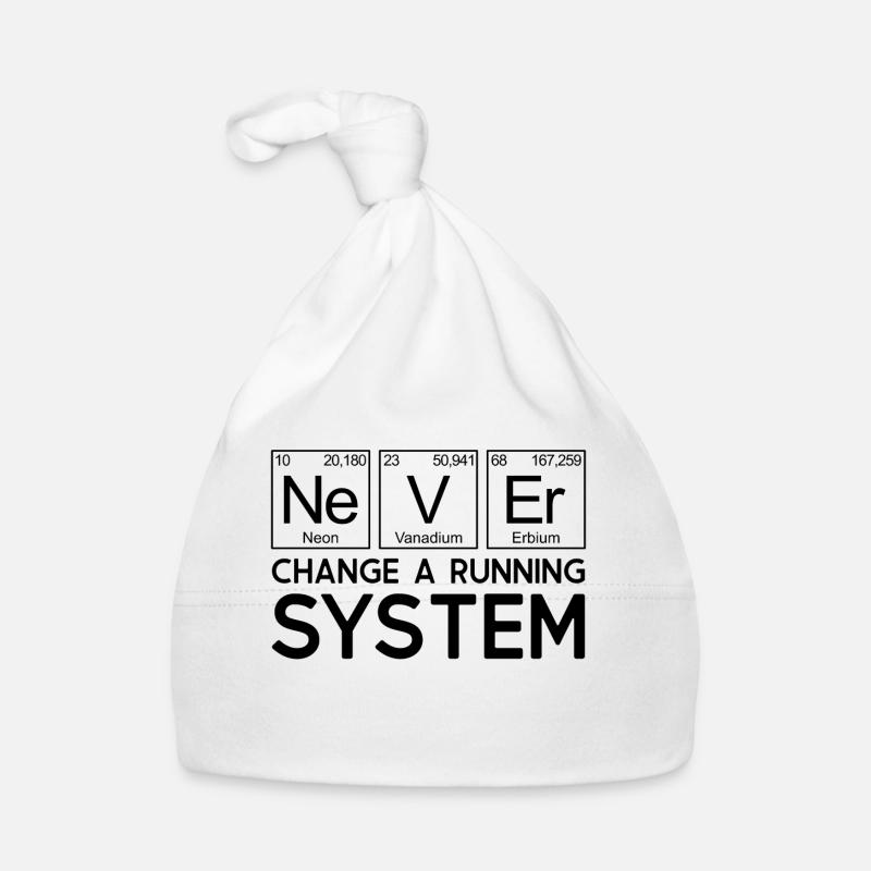Periodensystem - Never change a running system Baby Bio-Mütze
