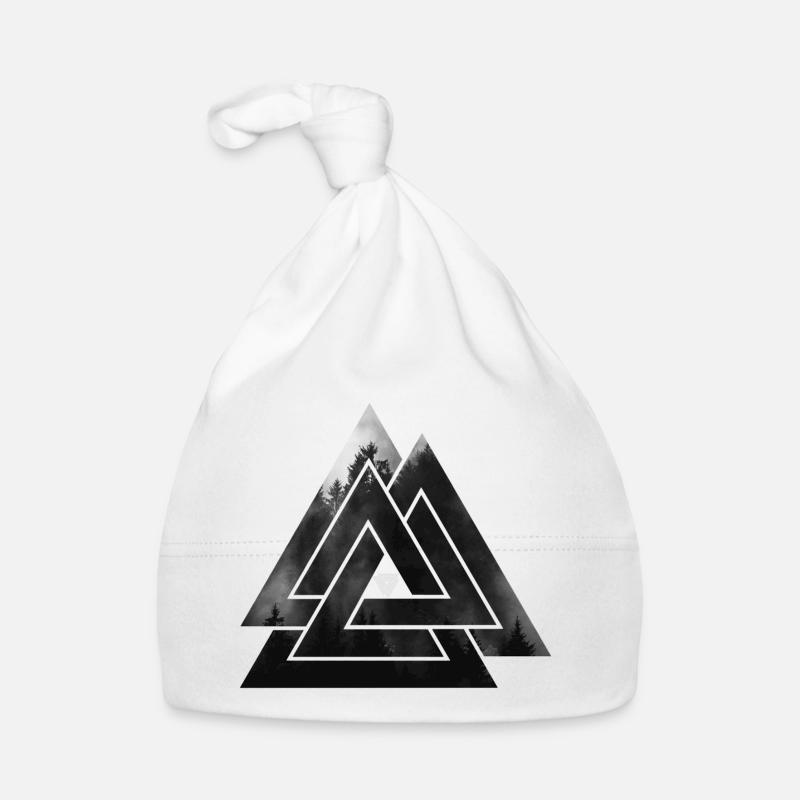 Valknut viking symbol Organic Baby Cap