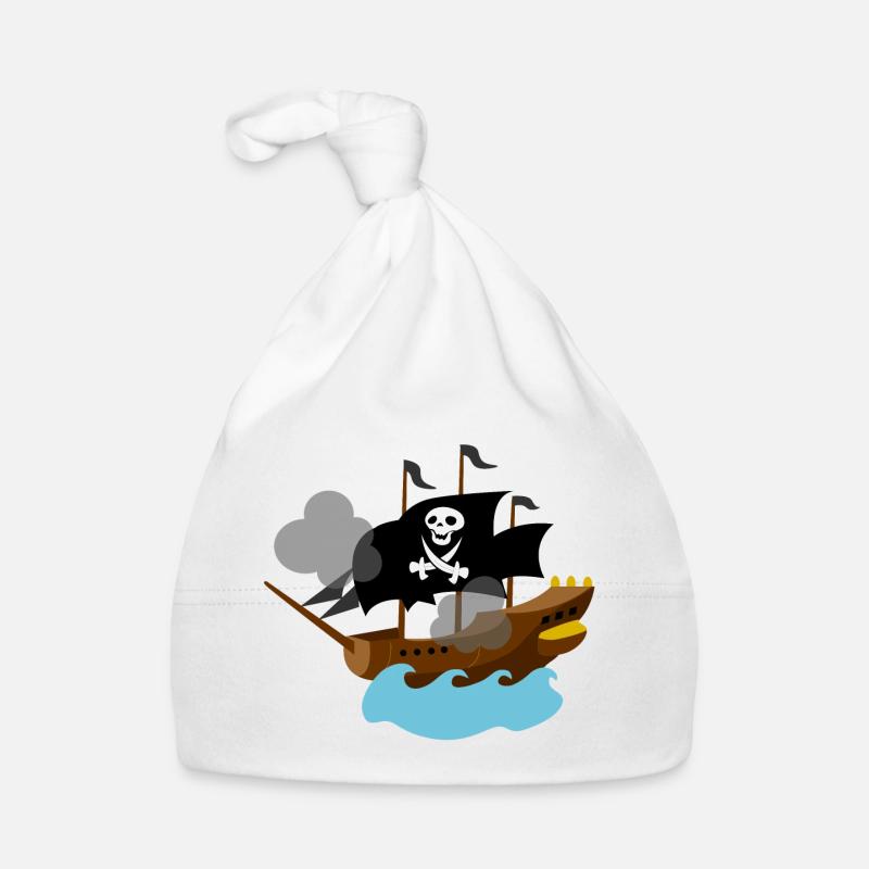 Pirate Ship Organic Baby Cap
