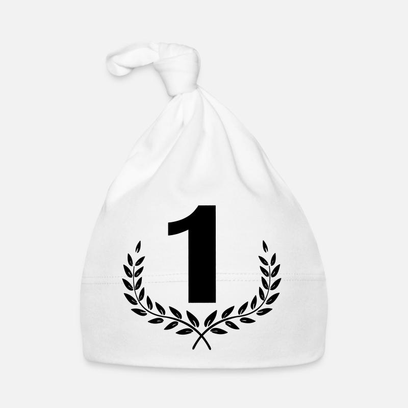 Numéro 1 en couronne de laurier Bonnet bio Bébé