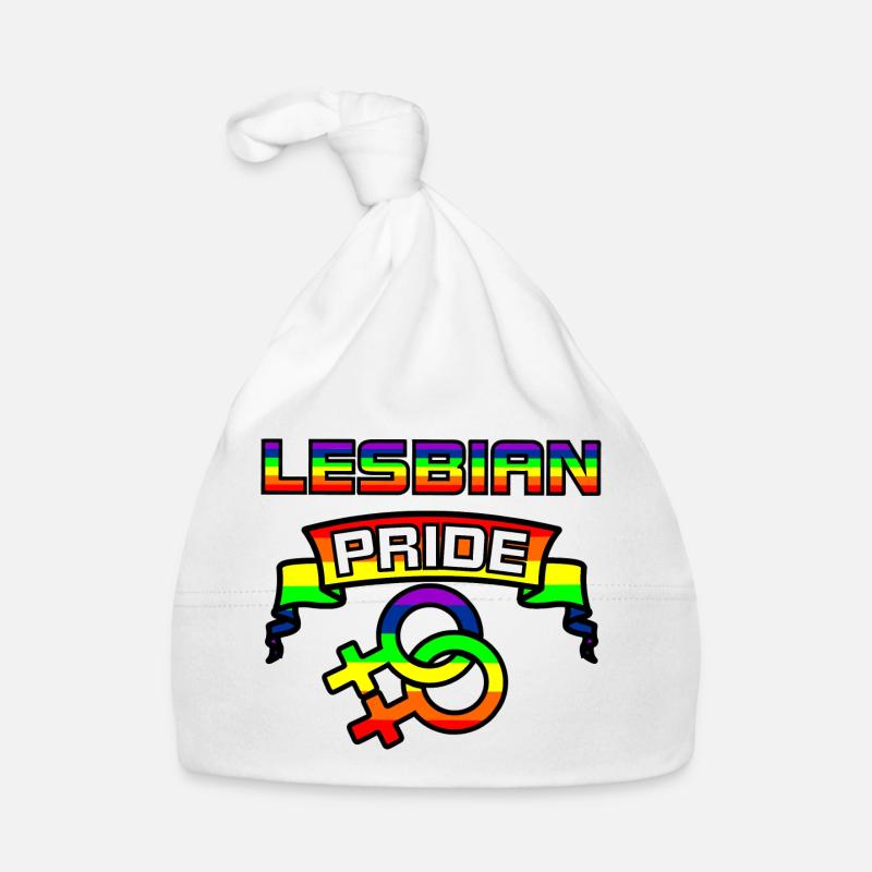 Rainbow lesbies proud logo 5 Organic Baby Cap