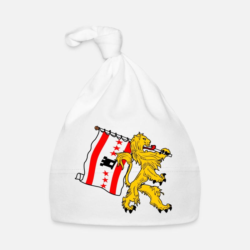 Lion avec drapeau Drenthe drenthe drapeau Bonnet bio Bébé