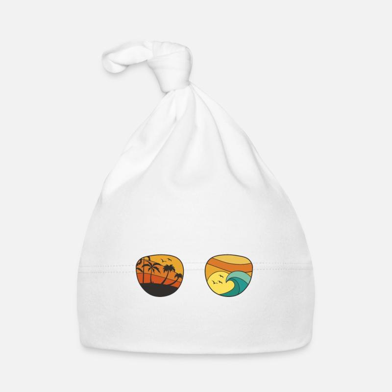 Retiree Beach Vacation Lunettes de soleil Conception graphique Bonnet bio Bébé