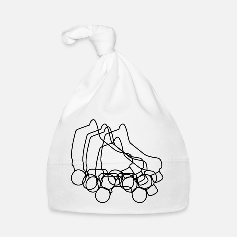 Roller Skates Sketch Organic Baby Cap