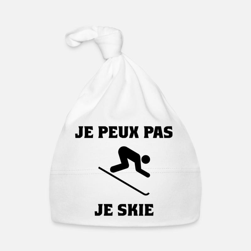 I CAN'T. SKI. SKI. RACKET. SNOW. SNOWBOARDING Organic Baby Cap