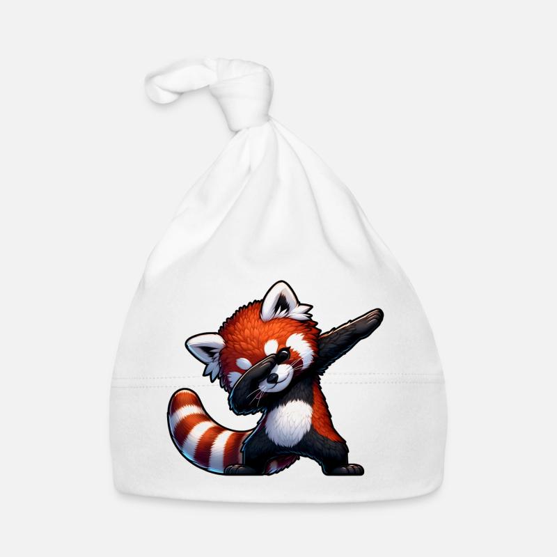Red Panda Dab – Kawaii Dance Motif Organic Baby Cap