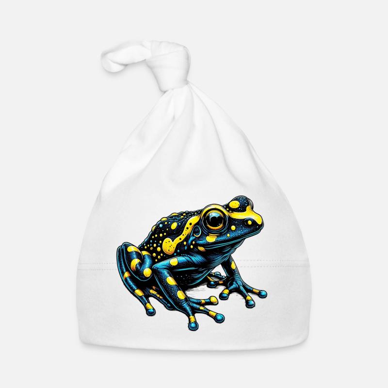 Grenouille - Bonnet bio Bébé - blanc