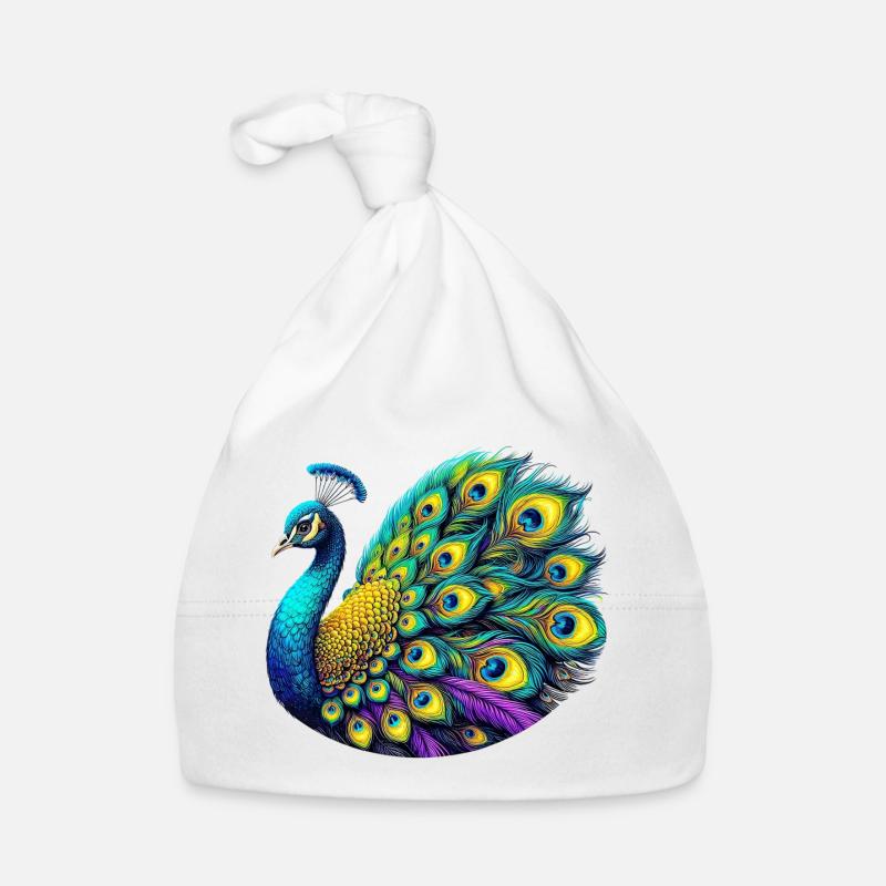 Pfau Baby Bio-Mütze