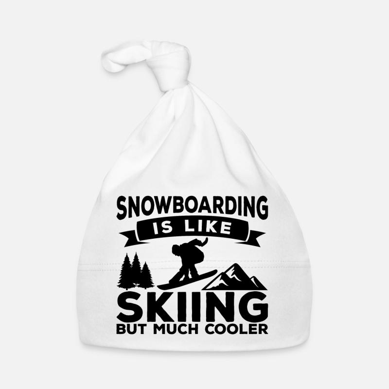 Funny Snowboarding Quote Organic Baby Cap