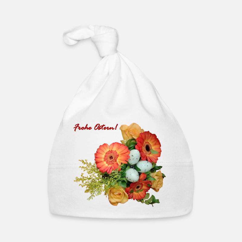 Happy Easter Flower Mix Organic Baby Cap