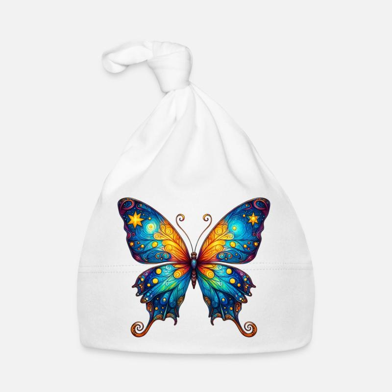 Van Gogh Schmetterling Baby Bio-Mütze