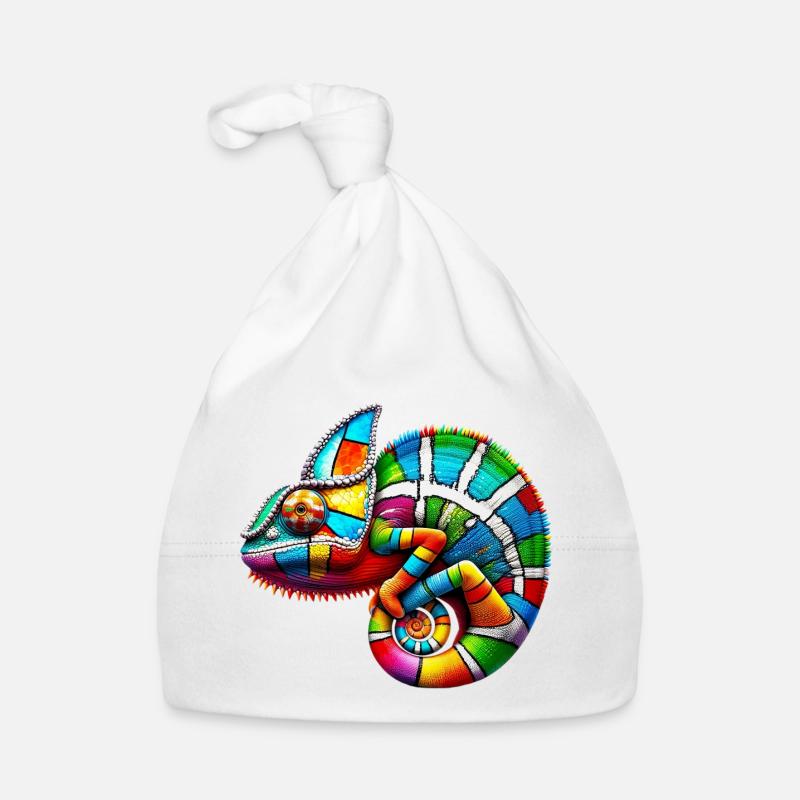 Chamäleon Mondrian Baby Bio-Mütze