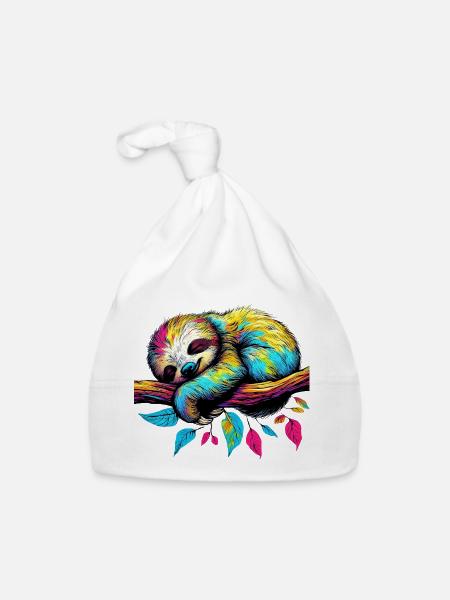 Paresse - Bonnet bio Bébé - blanc - Devant