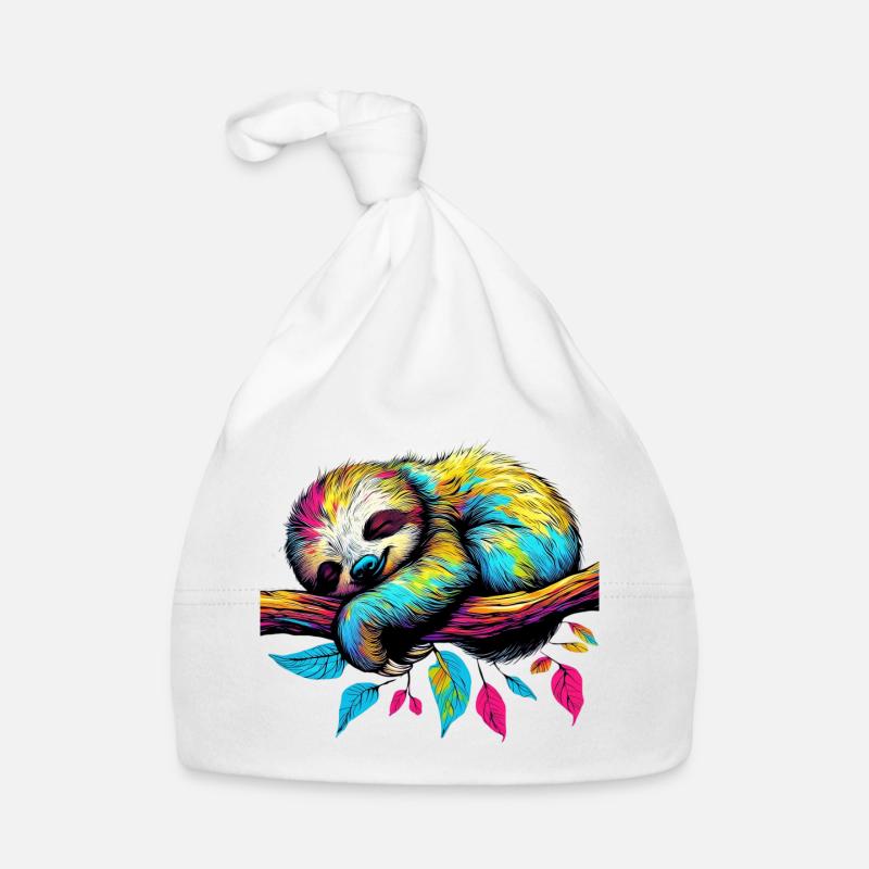 Faultier Baby Bio-Mütze