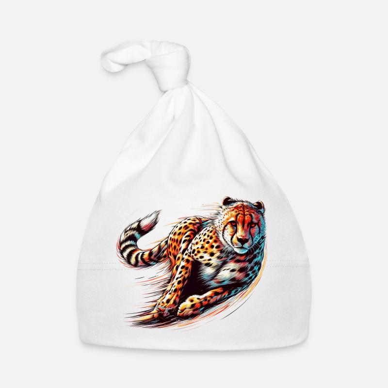 Guépard - Bonnet bio Bébé - blanc