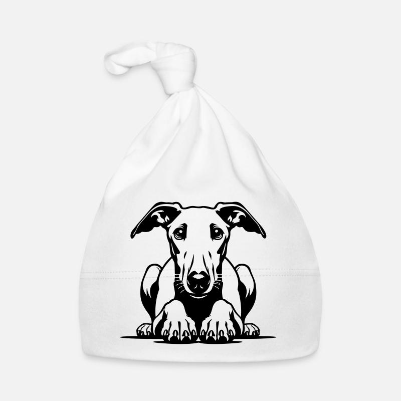 Tête de whippet avec pattes Bonnet bio Bébé