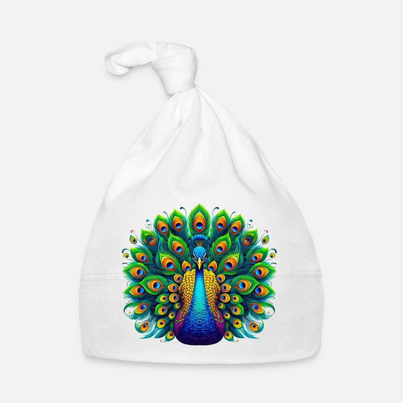Pfau Baby Bio-Mütze