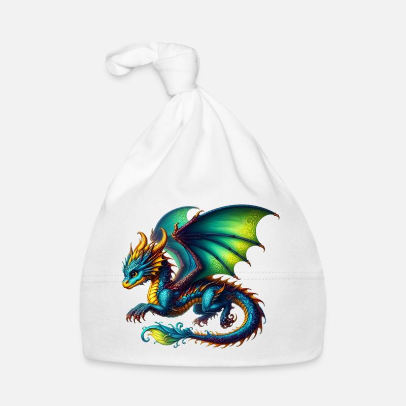 Dragon - Bonnet bio Bébé - blanc