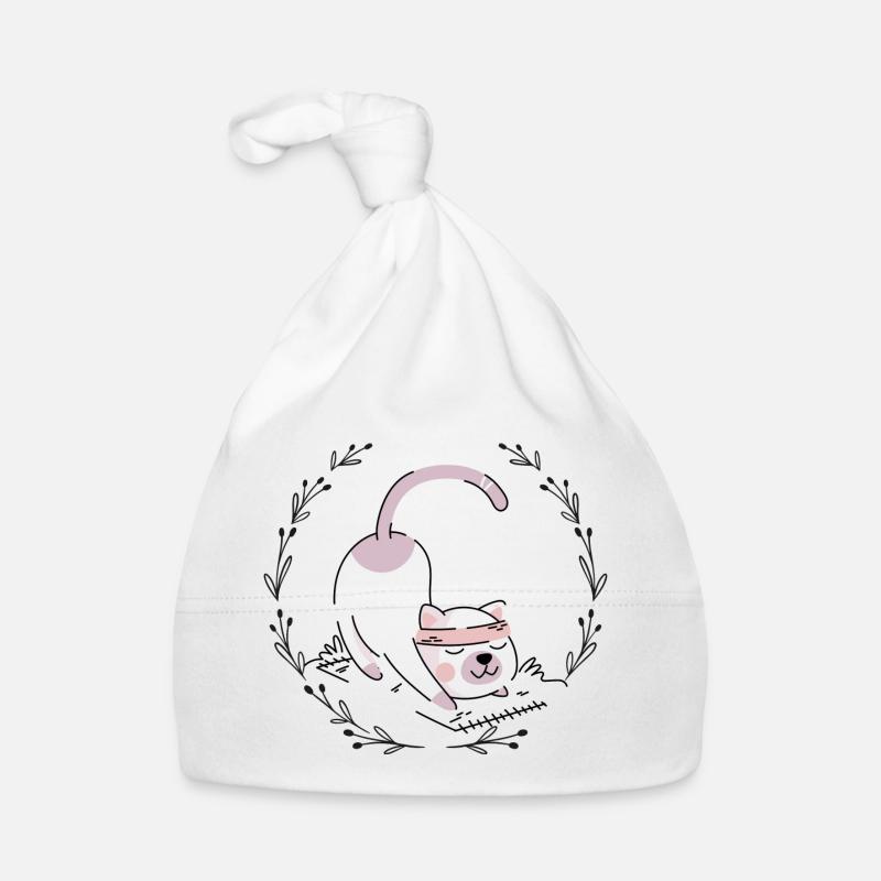 Chiot rose Bandeau breloque Bonnet bio Bébé