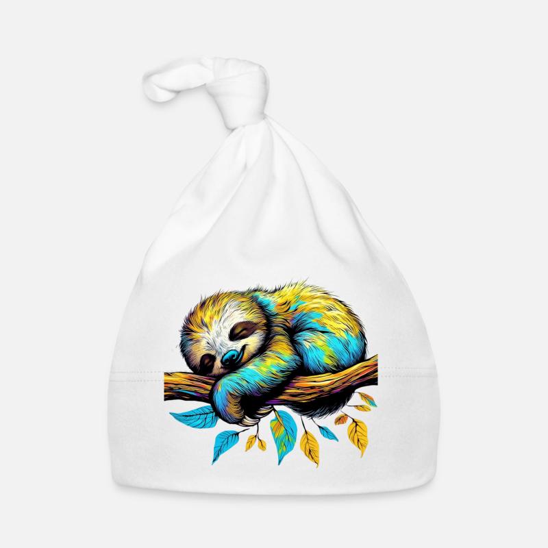 Faultier Baby Bio-Mütze