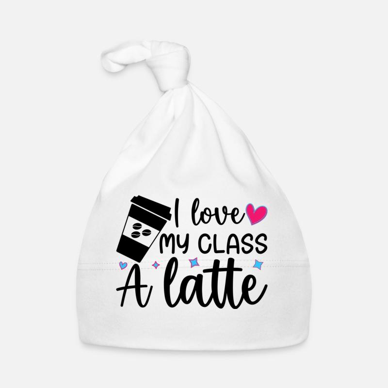 Lehrer Valentinstag - Ich liebe meinen Latte der Klasse A Baby Bio-Mütze